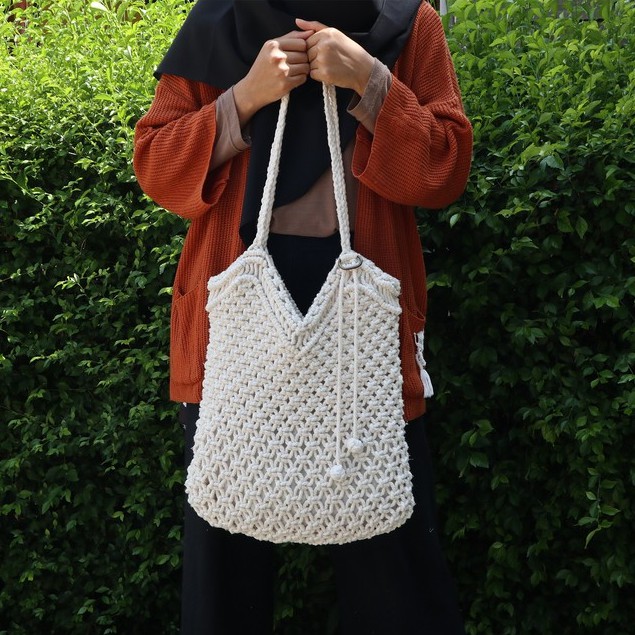 Tas Rajut  Macrame/Totebag Macrame Unik/Macrame Bag