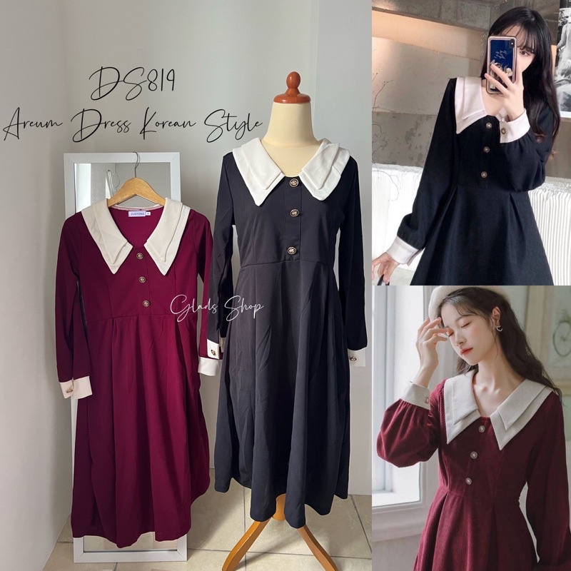 DS819 • Areum Dress Korean style • Fashion Wanita Import