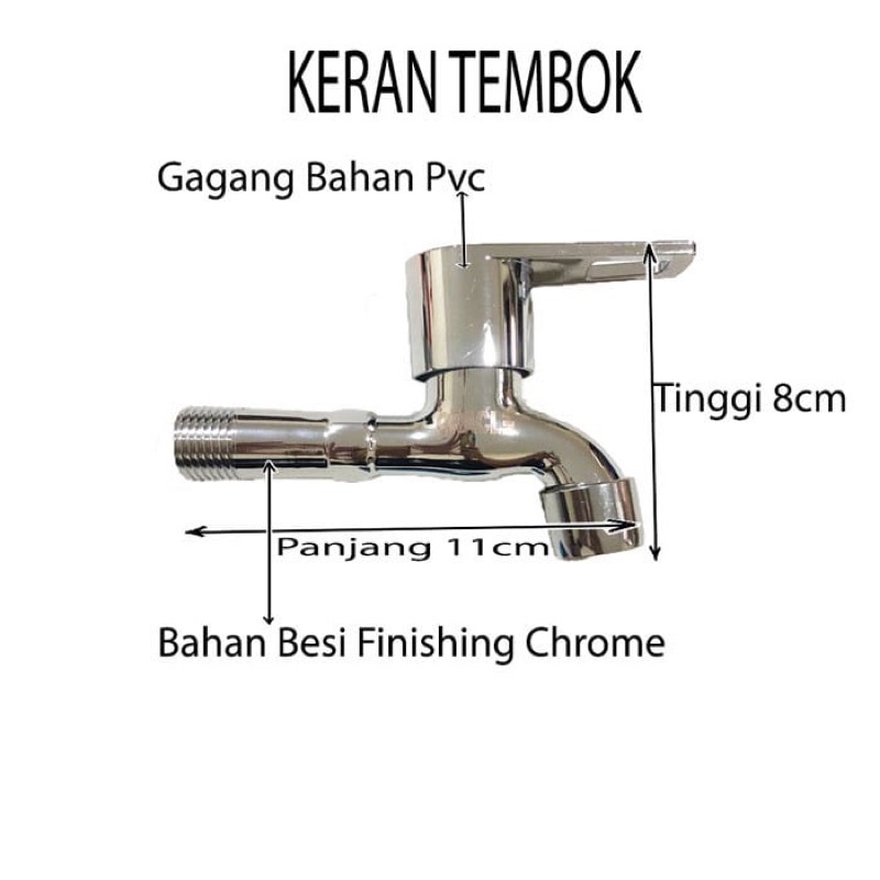 Kran air tembok Oracle model engkol chrome