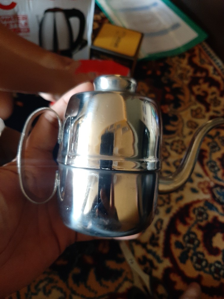 Olive Gooseneck Kettle Teko Leher Angsa Alat Kopi V60 Seduh Manual
