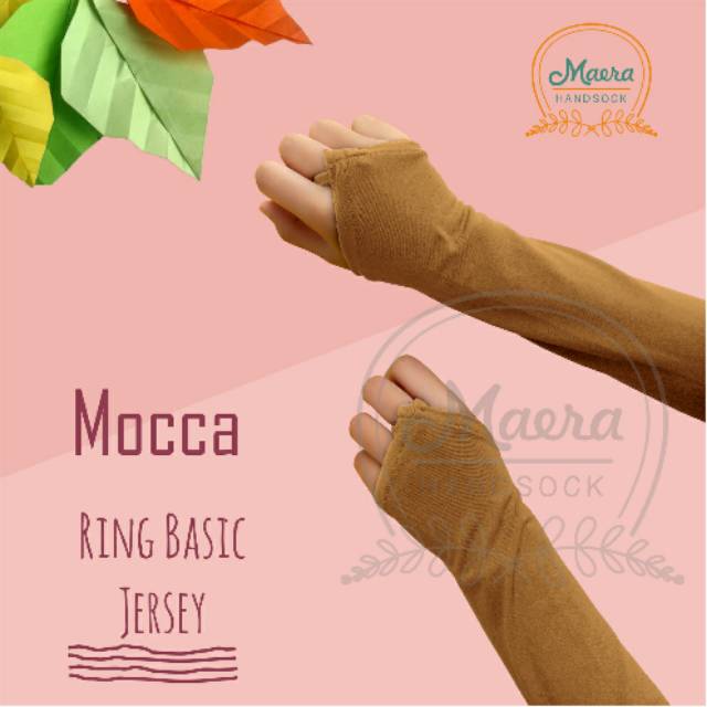 Manset Ring Cincin Basic Jersey Handsock Maera Mocca Coklat Black Hitam Biru Hijau Krem Pink Merah