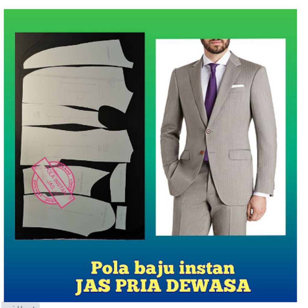 Pola Instan Pola Jahit POLA JAS PRIA DEWASA
