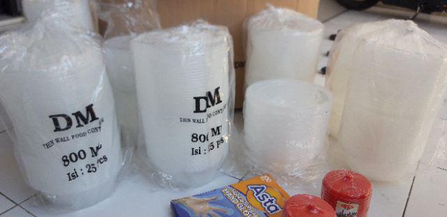 Thinwall Mangkok 800ml Rou / Thinwall Mangkok Tebal / Thinwall Box Mangkok Microwave