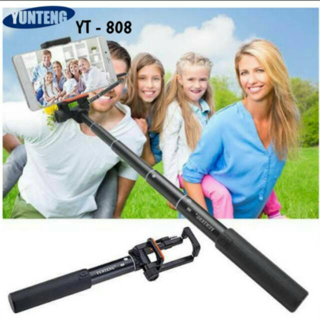 Tongsis Yunteng kabel YT-808 cable Minipod Premium Selfie Stick