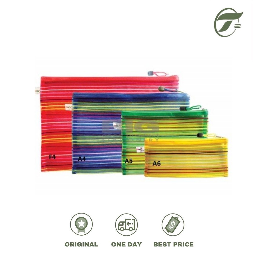 

ZIPPER JARING F4/A4/A5/A6 9002 MOTIF GARIS BIG