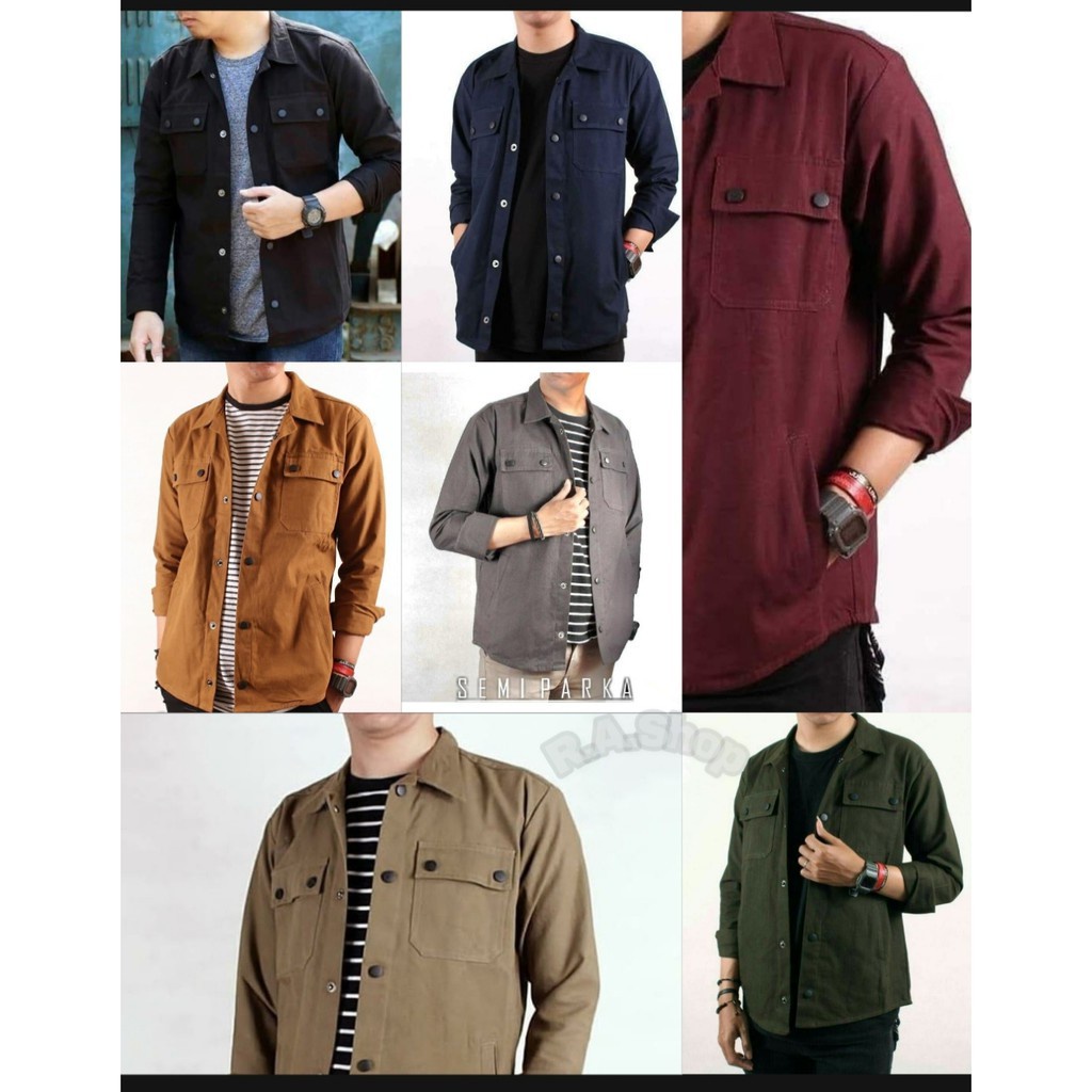 Trucker Jacket || Jaket Semi Parka || Trucker Semi Parka - Kemeja Trucker Pria Casual Size M - XXL