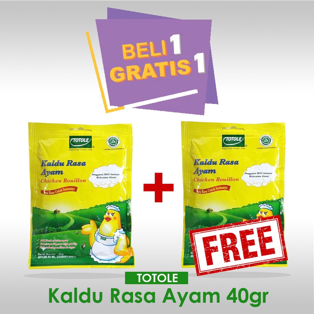 

TOTOLE kaldu rasa ayam 40gr HALAL! PROMO!! Beli 1 Gratis 1