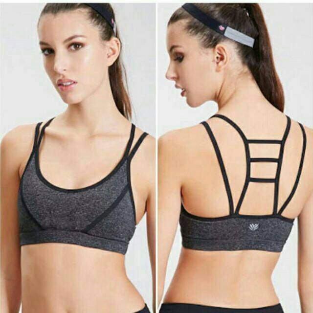 Vogo grey ladder sport bra
