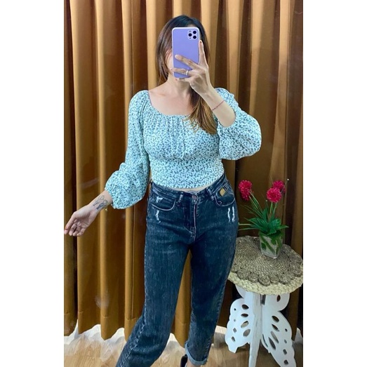 Top Crop Sabrina //Atasan Sabrina //Sabrina Kerut