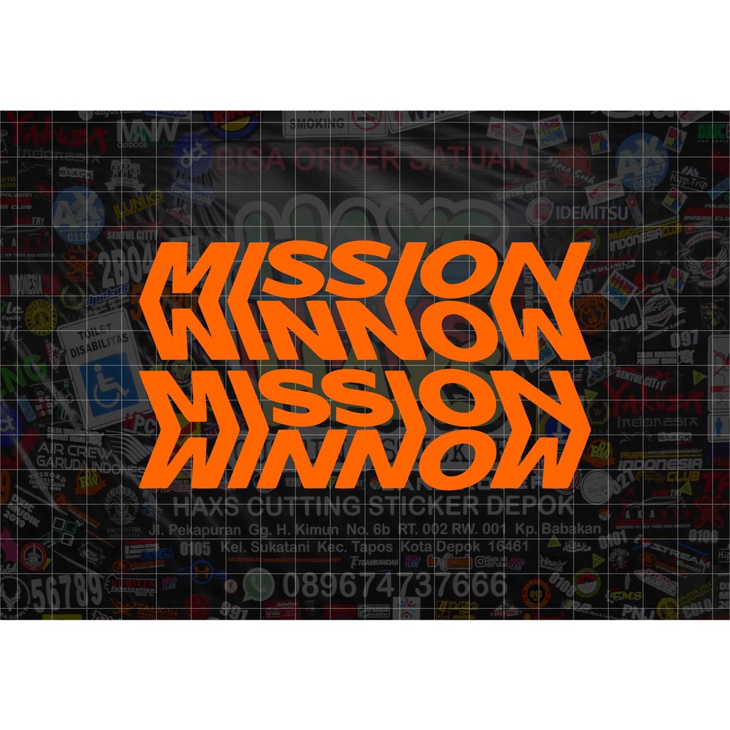 Cutting Sticker Mission Winnow Sepasang Ukuran 13 Cm