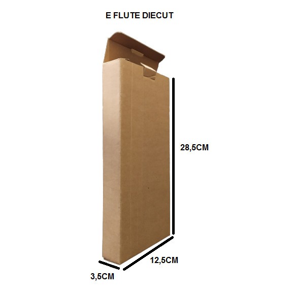 

Kardus/Dus/Box Syal/Baju E Flute Baru Polos Diecut uk.12,5x3,5x28,5cm
