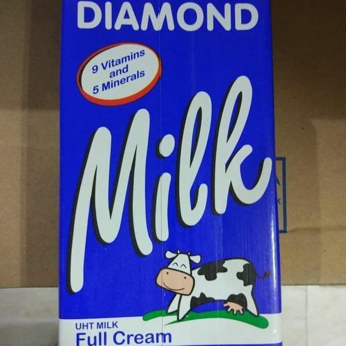 

susu uht full cream diamond 1 liter plain