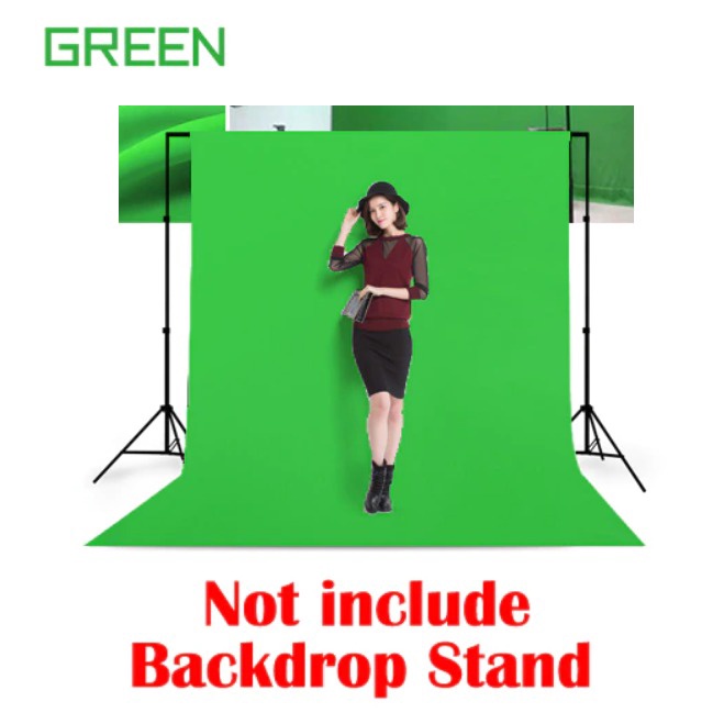 Kain Screen Chroma Edit Latar Background Back Drop Cloth Muslin Katun Layar Belakang Photo Studio Biru Green Hijau Merah Red Blue