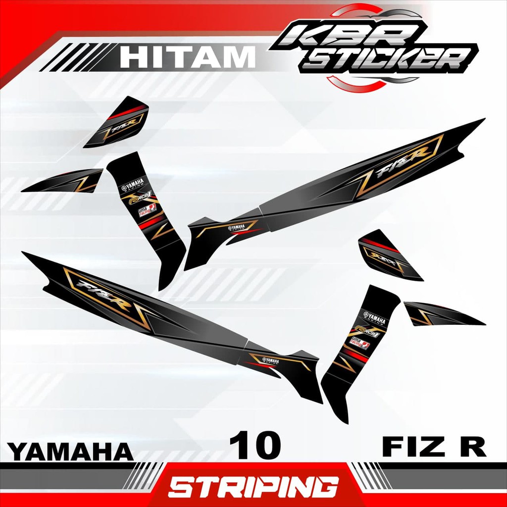 fiz r (cod) stiker motor striping fiz r motor yamaha motor sticker variasi Racing10