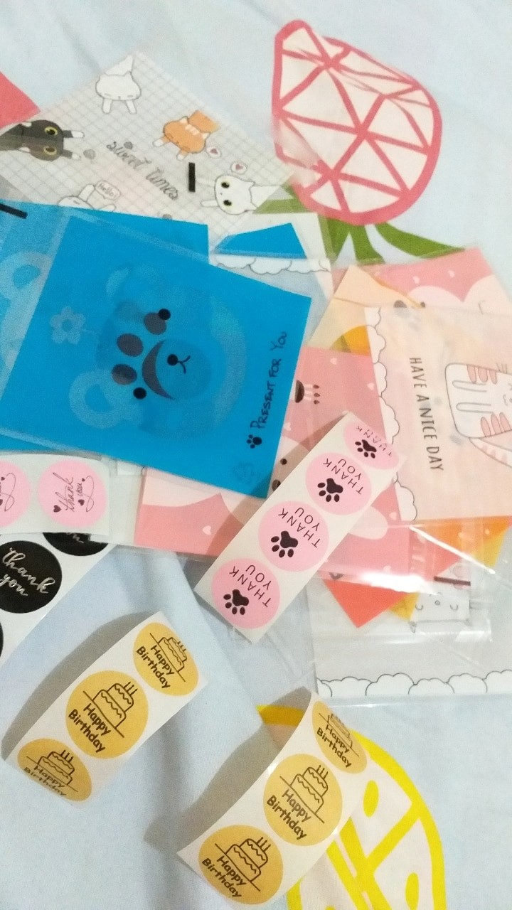 Kantong Plastik Kue Cake Cookies Bag Fancy Candy Permen Opp Motif New Terlengkap Termurah 10x10