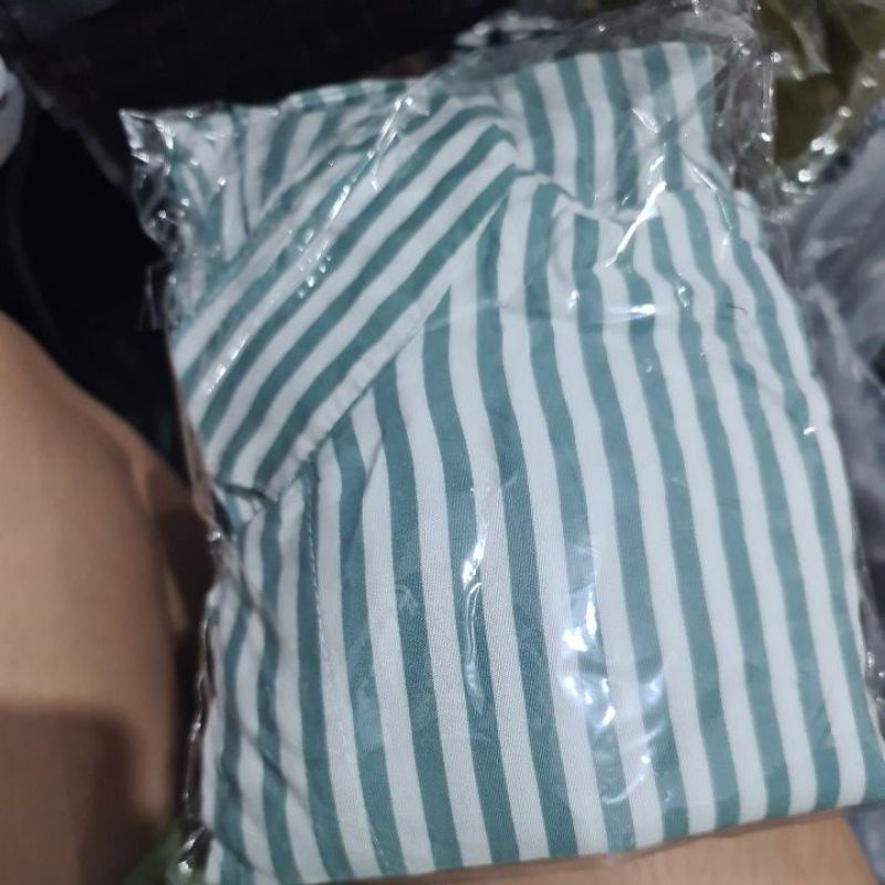 kemeja jumbo garis-Rijek mint