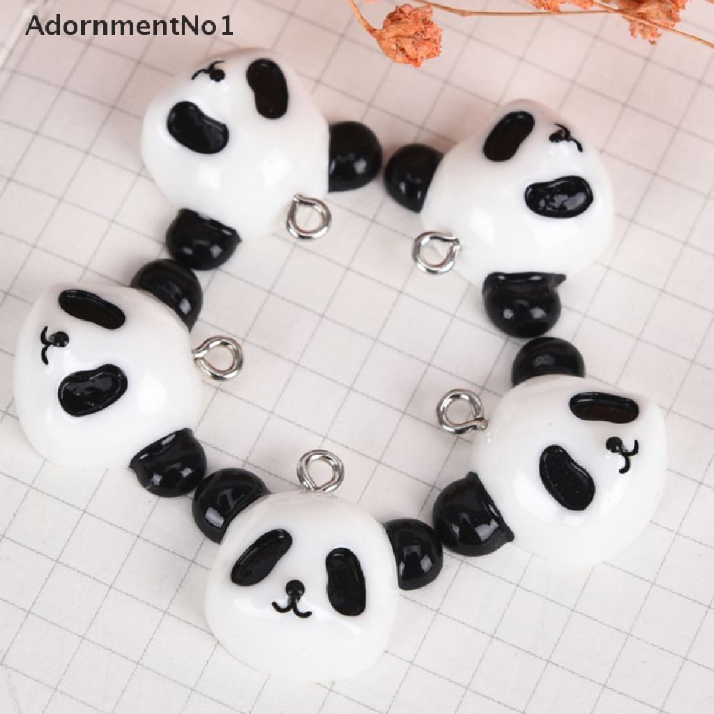 (AdornmentNo1) 20pcs / Set Liontin Bentuk Panda Bahan Resin Untuk Kerajinan Tangan DIY