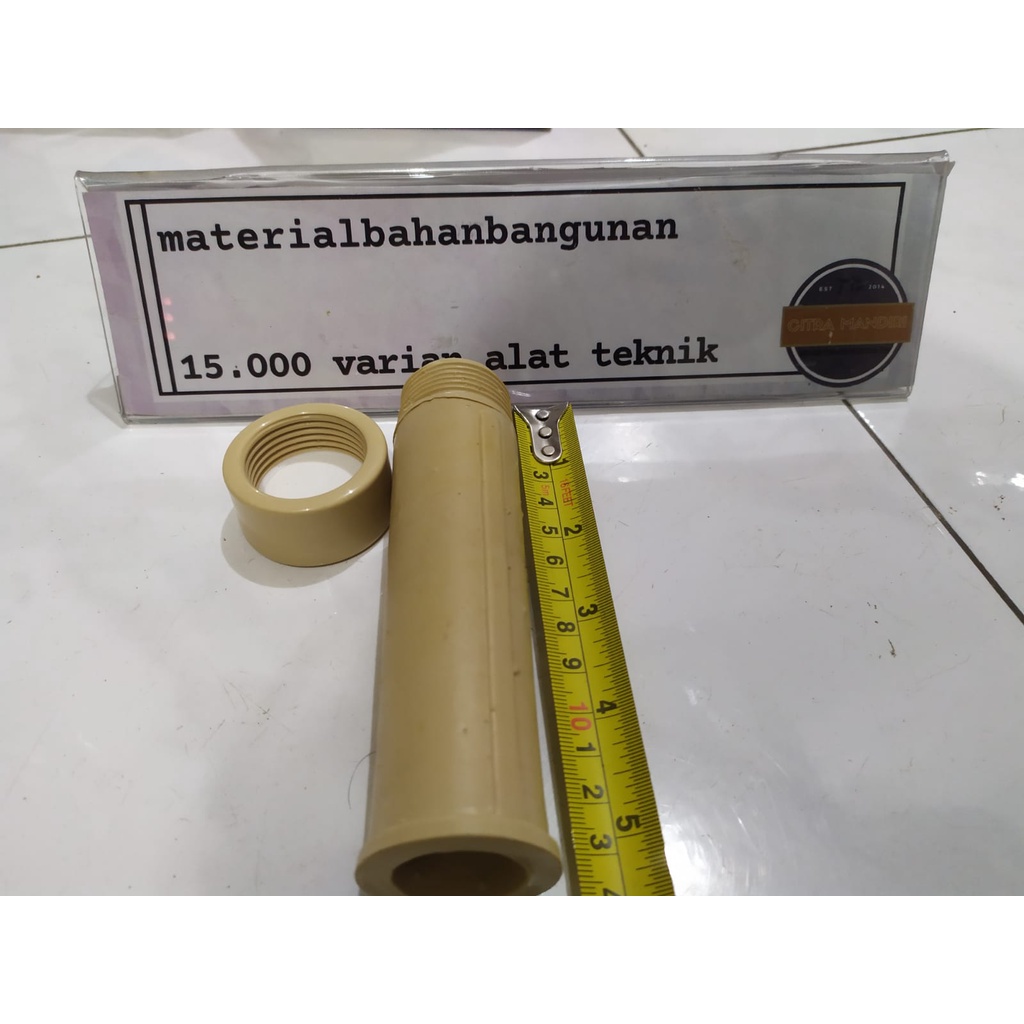 Pembuangan Bak Air Kamar Mandi Anti Bocor 1 Inch Krem PVC  Penutup Saluran Air 25 mm Toilet