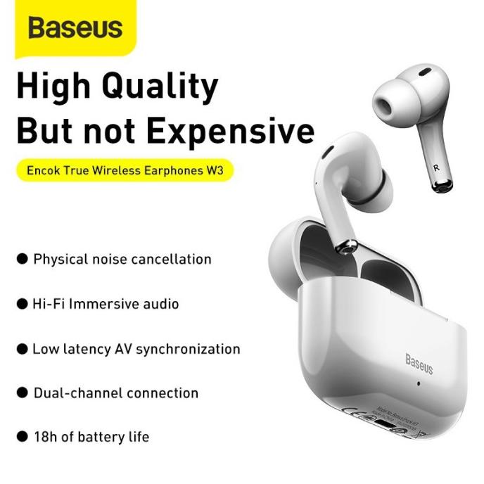~~~] Baseus TWS W3 True Wireless Bluetooth Earphone Earbuds