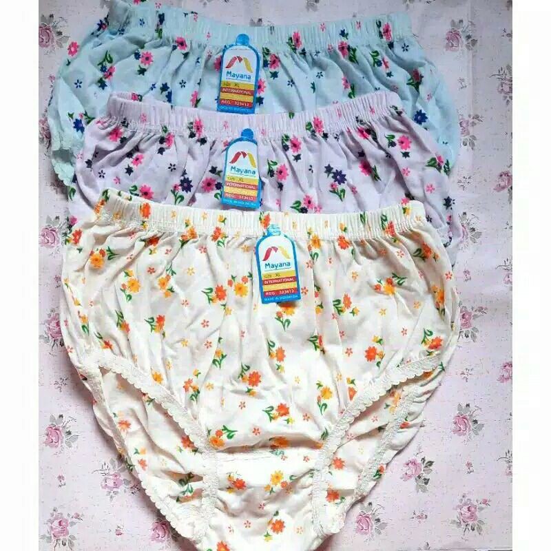 Celana Dalam Perempuan Katun Bunga & Bordir Mayana 323413