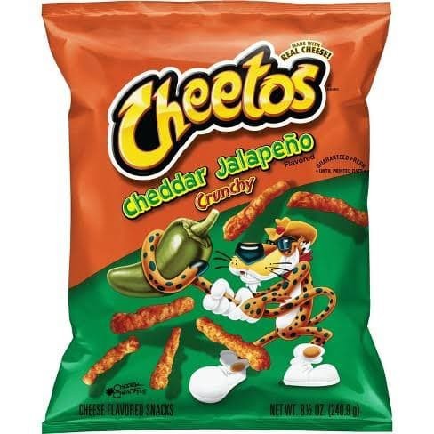 

CHEETOS Cheddar Jalapeno Crunchy 226.8 GR (Made in USA)