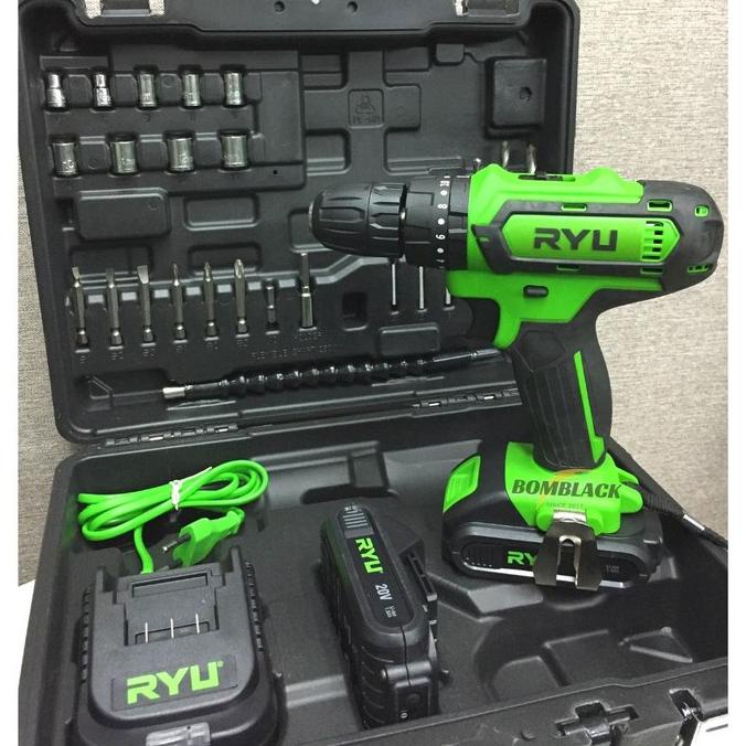 Mesin Bor Baterai Batre RYU TEKIRO RCI20V Cordless Impact Drill Beton