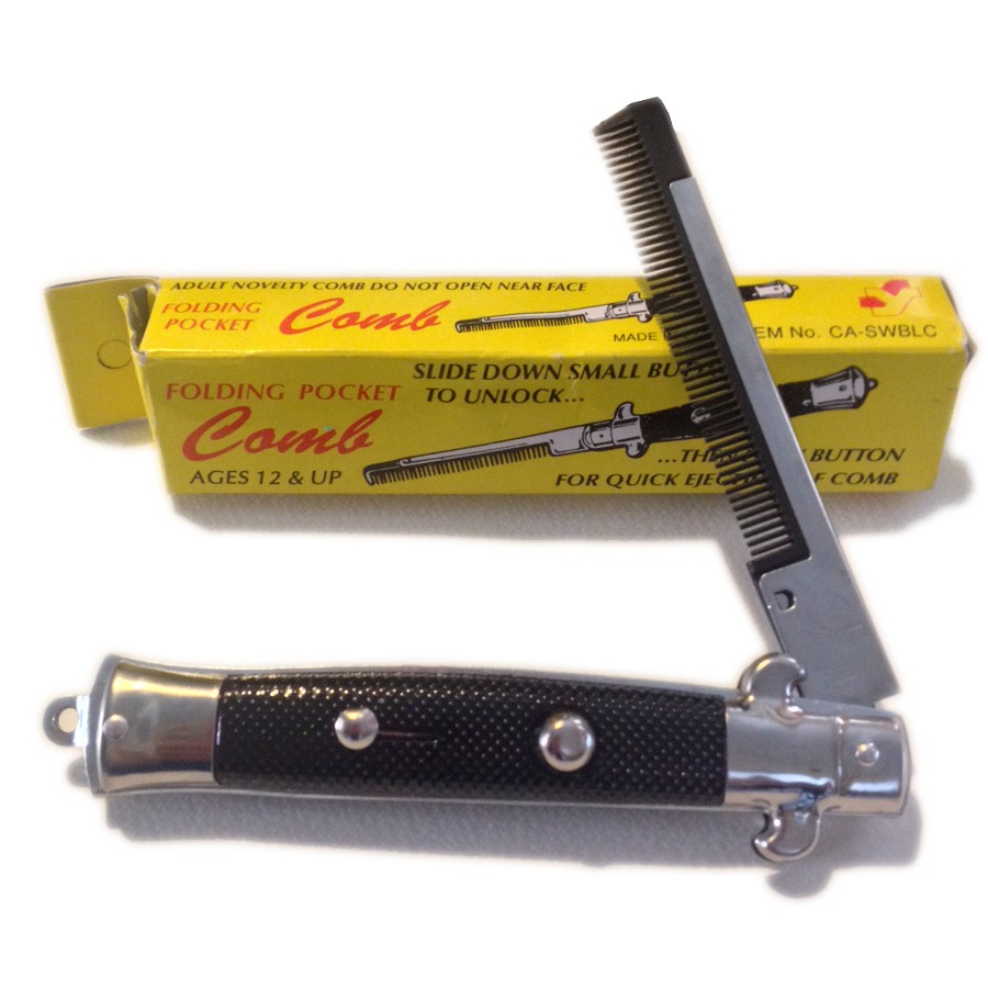 Paket Hemat Murrays Black Beeswax Dan Sisir Lipat Switchblade Comb