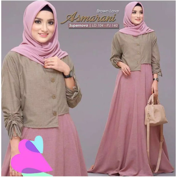 Ns FC Najibah Gamis Syar'i asdf ALFAZZA/ASMARANI DRESS RANDOM/ BUSUI/ GAMIS MUSLIM MURAH/ SUPERNOVA/LD 104