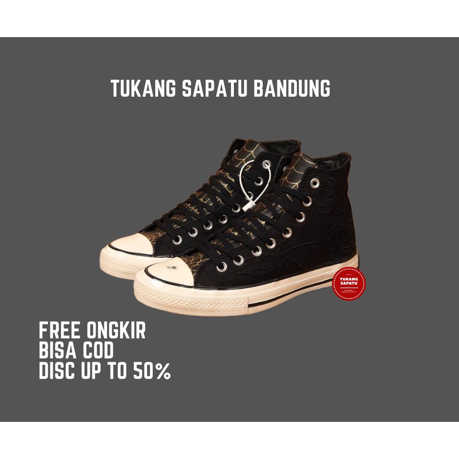 SEPATU CONVERSE 70s HI DR WOO SPIDER BLACK