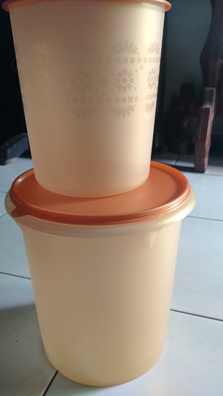 Giant Canister 8.4l Set (isi 2) Ongkir 1kg Toples Lebaran Natal Wadah Penyimpanan Besar