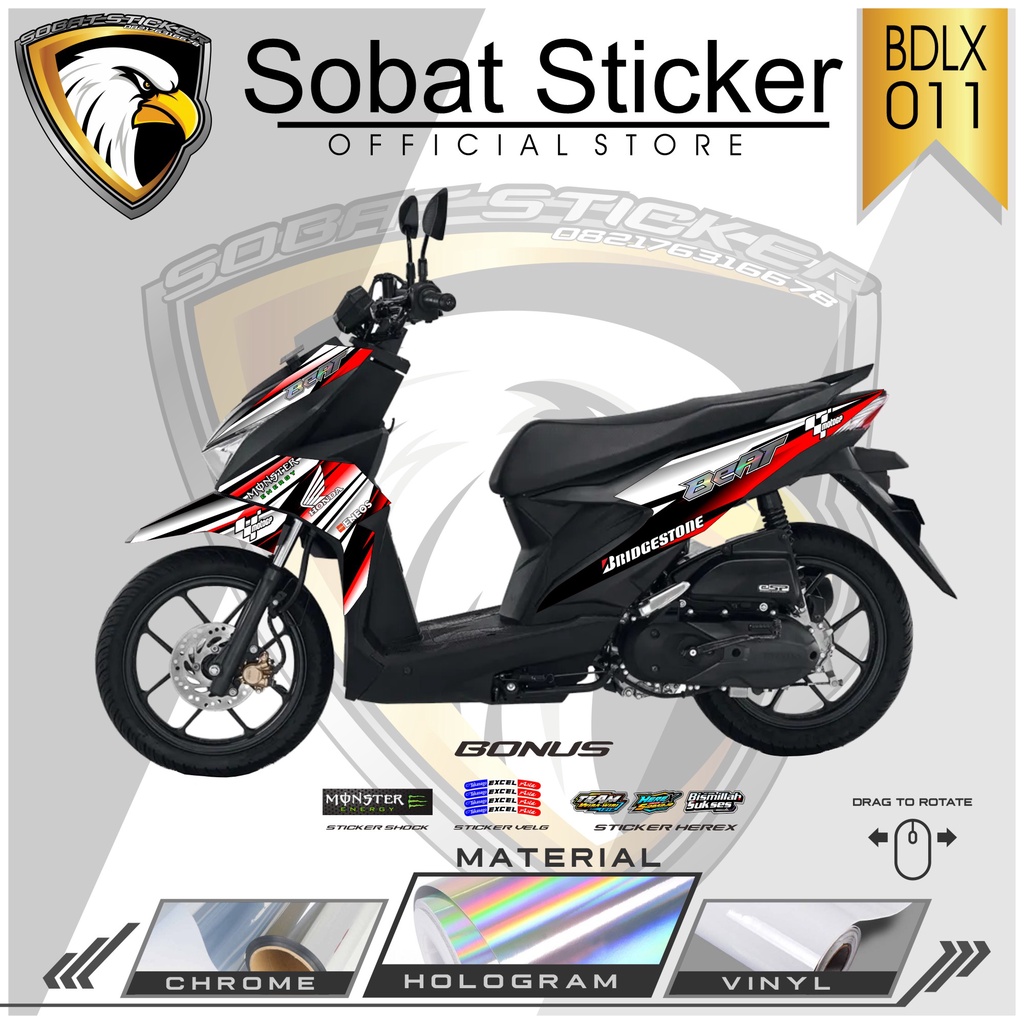 STRIPING BEAT DELUXE 2021-2022 - STRIPING HOLOGRAM HONDA BEAT DELUXE 2021-2022 RACING