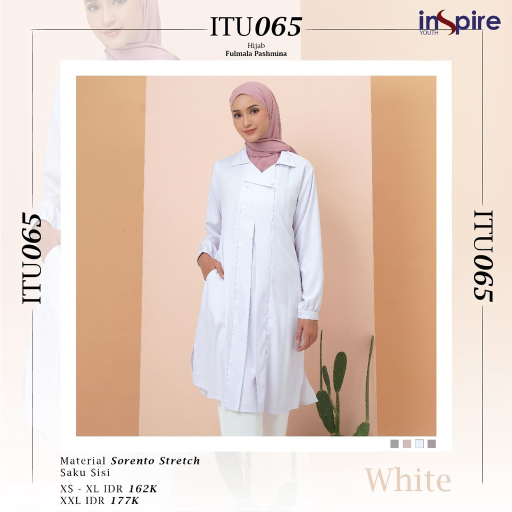 Inspire Tunik ITU 65 Bahan Sorento Stretch Atasan Muslimah Casual Model Terbaru