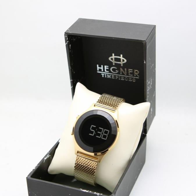 JAM TANGAN WANITA HEGNER 1681 GOLD DIGITAL WANITA. ORIGINAL