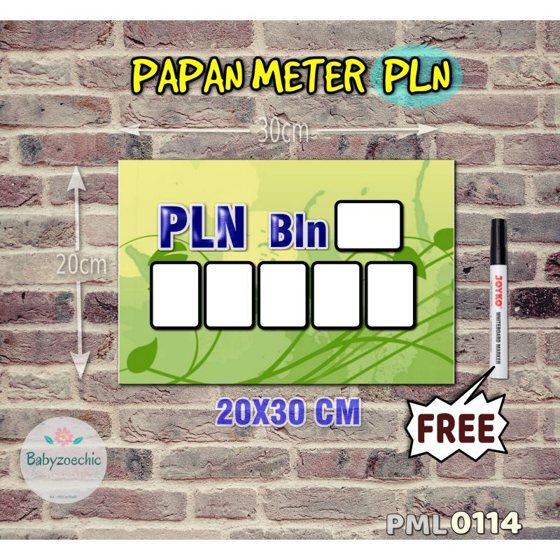 

Zoe Papan Meter Listrik PLN PAM motif Unik - Floral 14