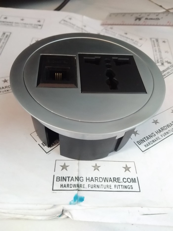 Table Top Bulat Power Socket Meja Tanam 280 Dof Colokan Listrik Line Termurah