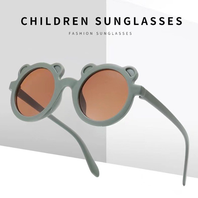 STT Kacamata Anak Beruang Fashion Telinga Beruang Kaca Mata Hitam High Quality Kids Sunglasses Kaca Mata Murah Import-3
