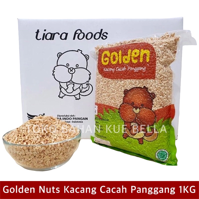 

GOLDEN NUT 1KG Kacang Cacah Panggang / Topping Kacang Sangrai Siap Pakai