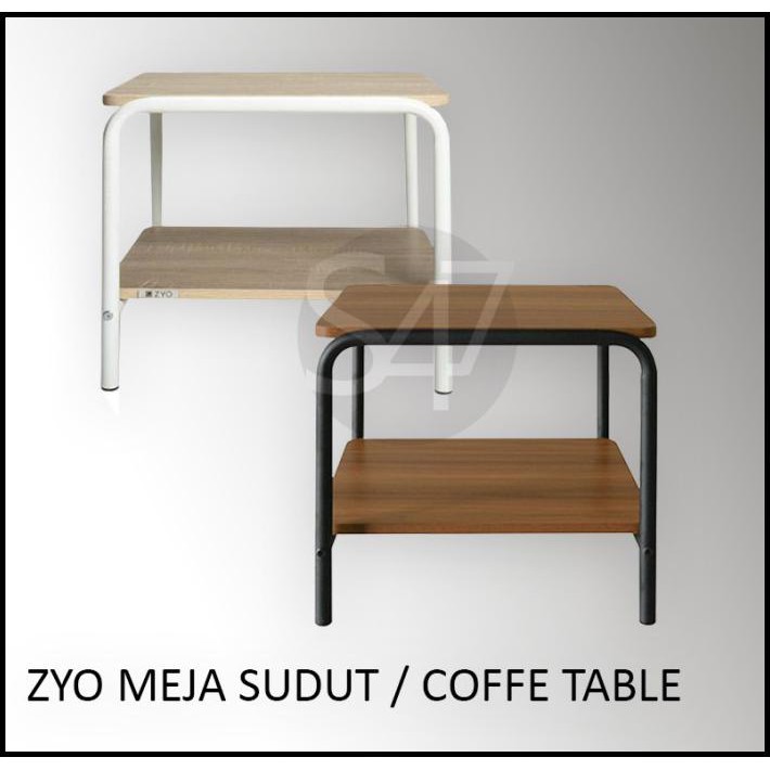 Ready - Meja Sudut / Meja Minimalis / Meja Samping / Meja Serbaguna - Putih