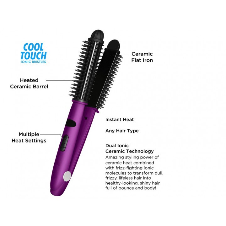 INSTYLER Hot Brush Rapid PRO Ionic 4 IN 1 - Catok Sisir Instyler