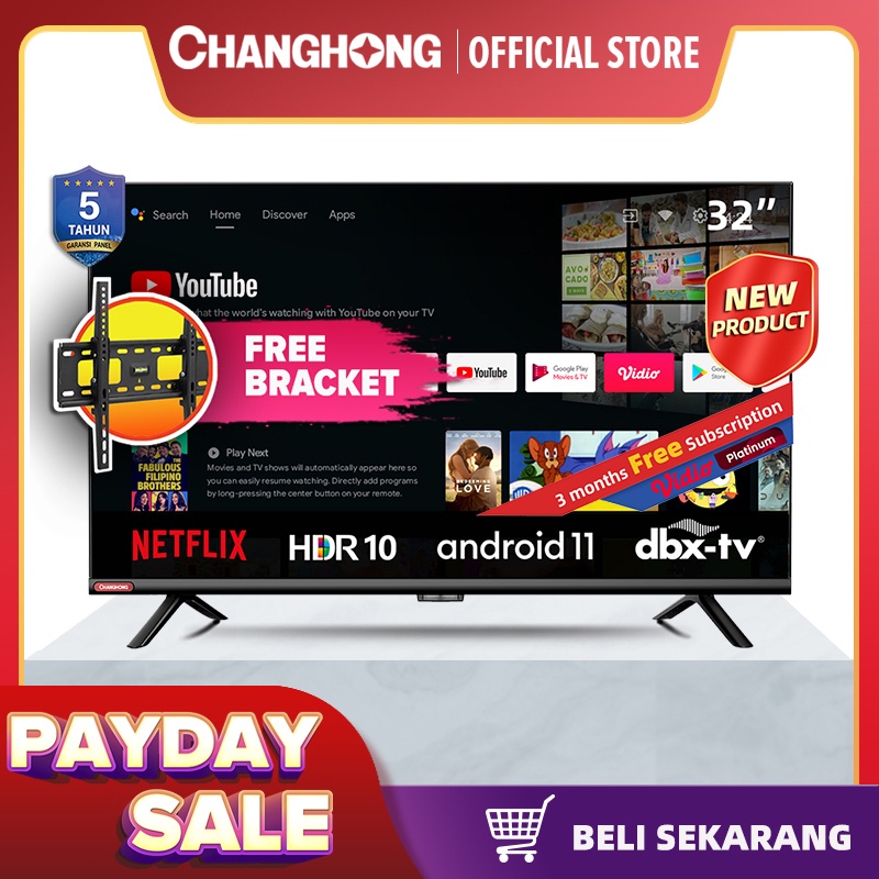 update-harga-changhong-32-inch-newest-android-11-frameless-smart-tv