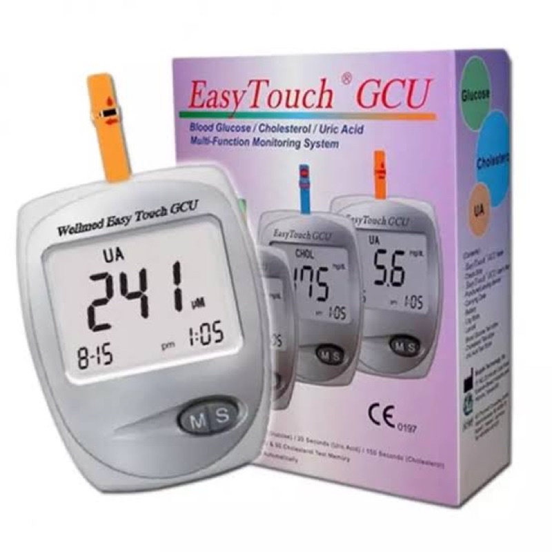 Easy Touch GCU Alat tes gula darah, kolesterol dan asam urat