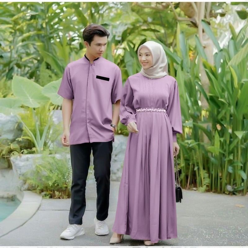 CP RELINE SHAKILA MUTIARA, COUPLE PASANGAN, SHAKILA PREMIUM, GAMIS HIJAB MUSLIM, MAXY DRESS