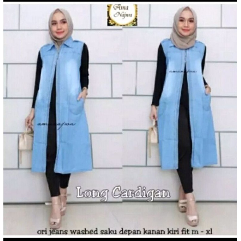 VELITA STORE Cardigan levis model baru bahan denim kwalitas bagus bahan adem