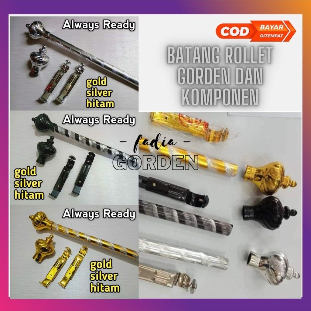 BATANG ROLLET REL GORDEN PINTU DAN JENDELA /REL/ROLLET GORDEN/GORDENG/GORDENG MINIMALIS/ORI/BATANG G