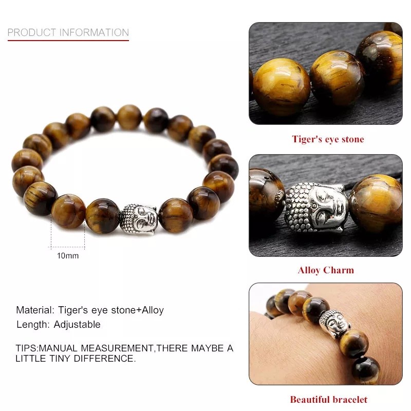 Gelang Tiger eye Budha charm spiritual