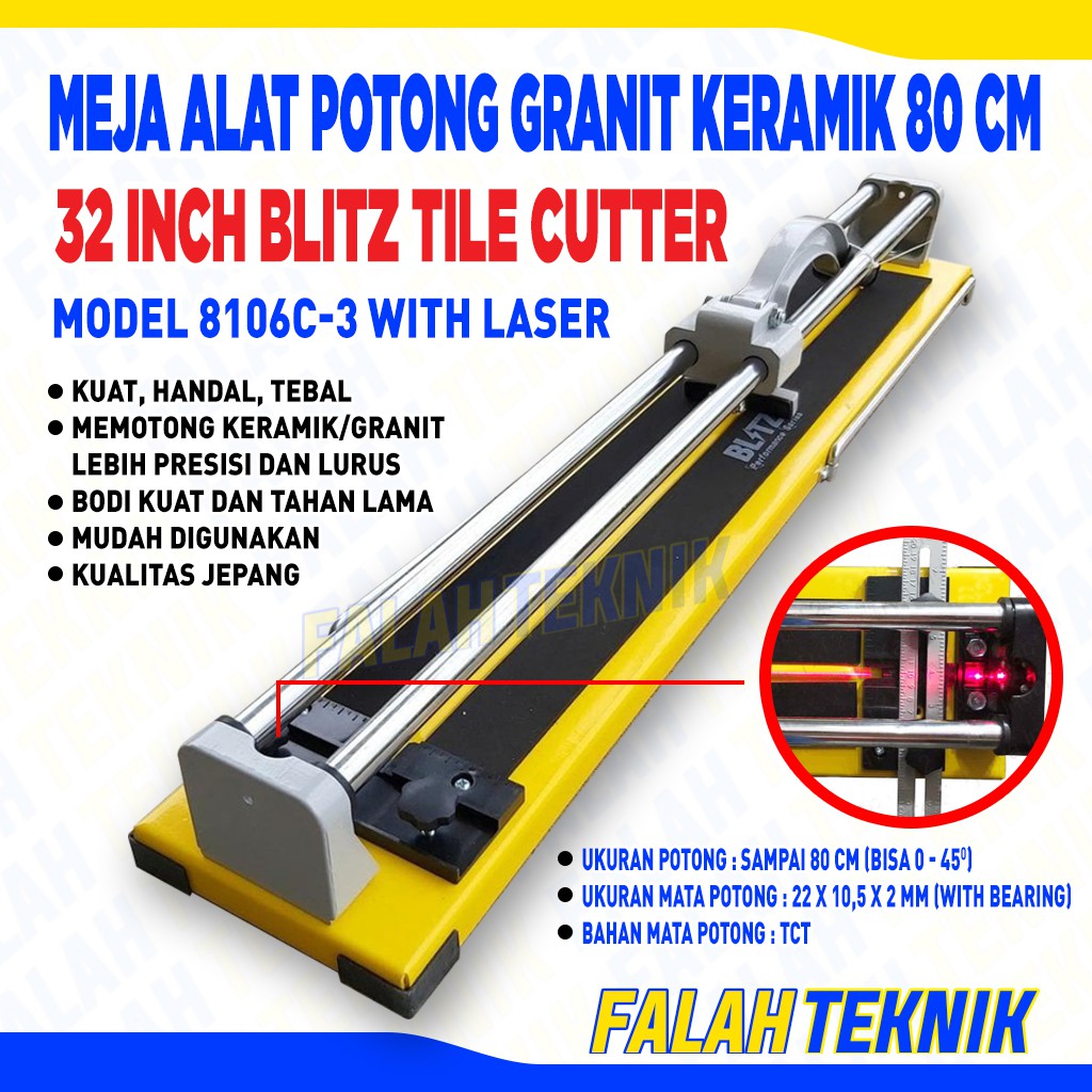 Jual Meja Alat Potong Granit Keramik Cm Inch Blitz Tile Cutter Shopee Indonesia