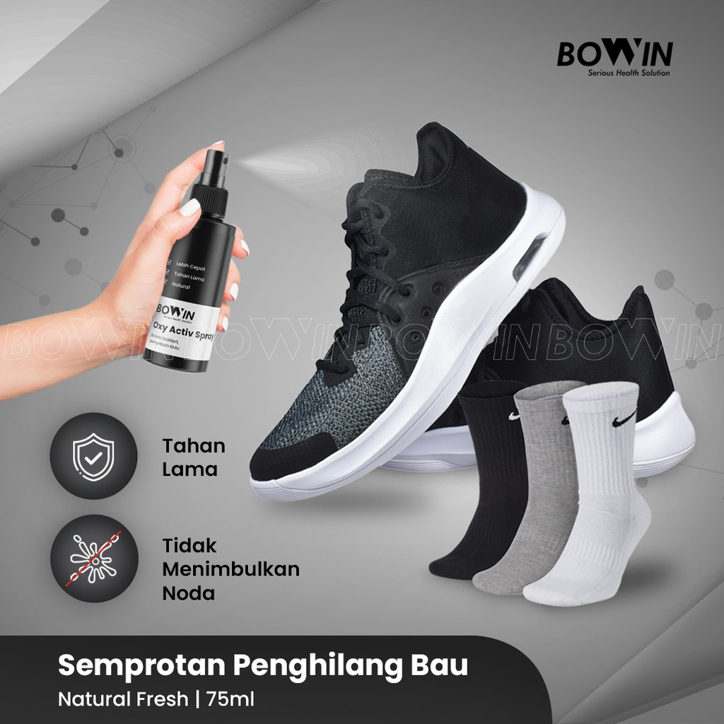 Bowin Activ Spray - Parfum Helm Motor/ Penghilang Bau Jaket & Parfum Sepatu. Semprotan Penghilang Bau & Bakteri Image 2