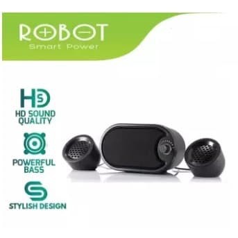 Speaker Aktif Robot Stereo Full Bass Robot RS170 Support Komputer Laptop-speaker gaming vivan