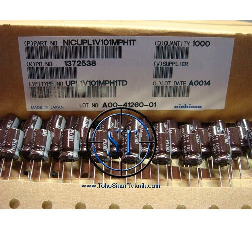 10 PCS Elco 100/35V 100uf 35v ( 100uf/35V / 100/35V / 100/35 ) 10uf 35v 10mikro 35v KUalitas Bagus Asli Original ISi 10 Buah