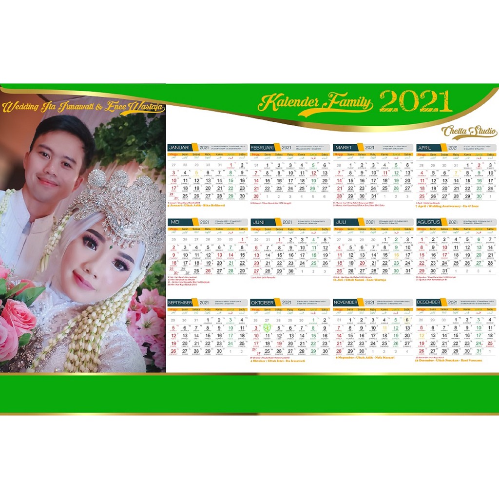 

Kalender 2021-Custom Motif-Free Design-Kalender Dinding-Bisa cantumkan Tanggal Spesial Kalian